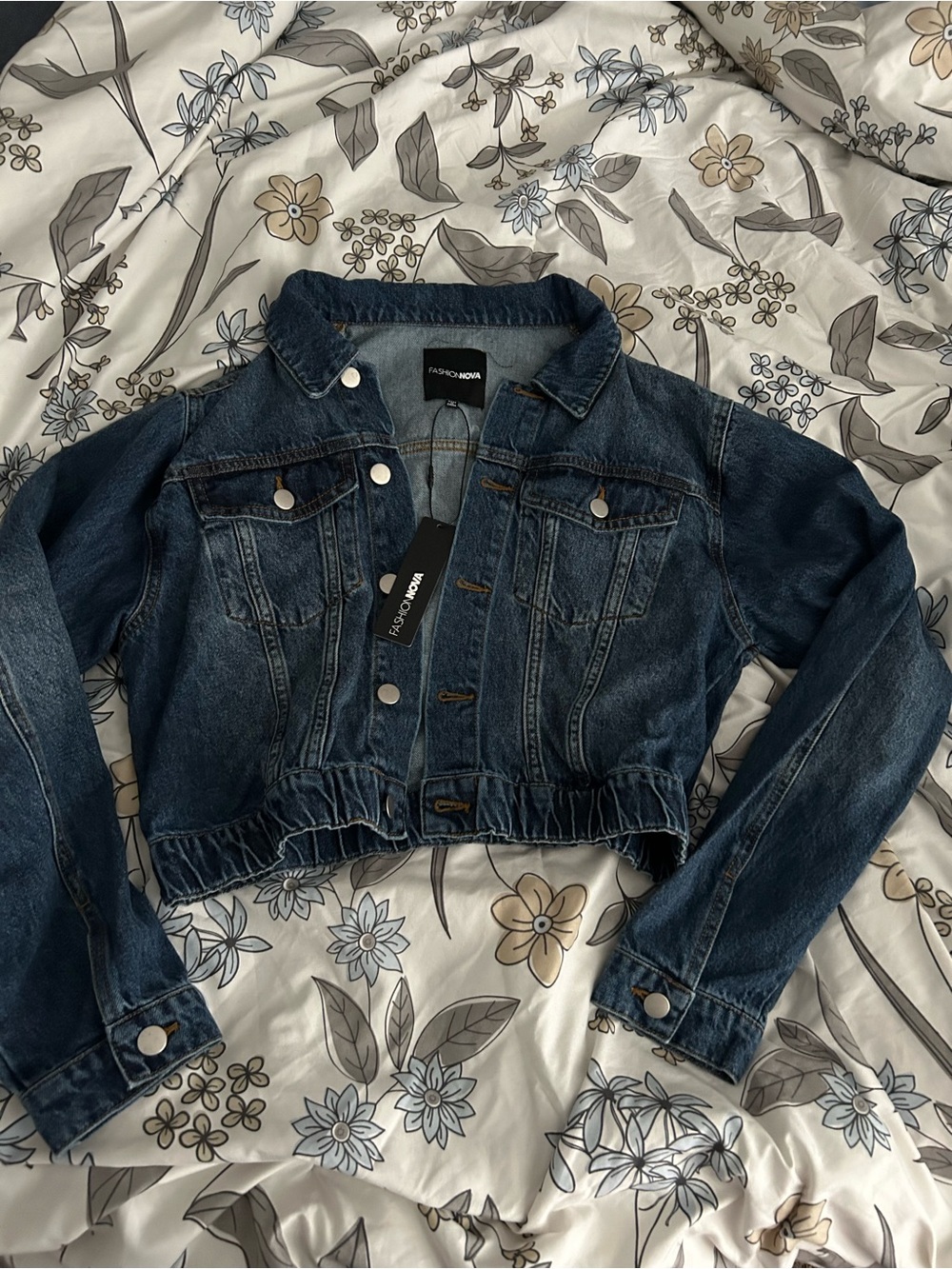 Fashion nova Out Of Time Denim Bomber Jacket